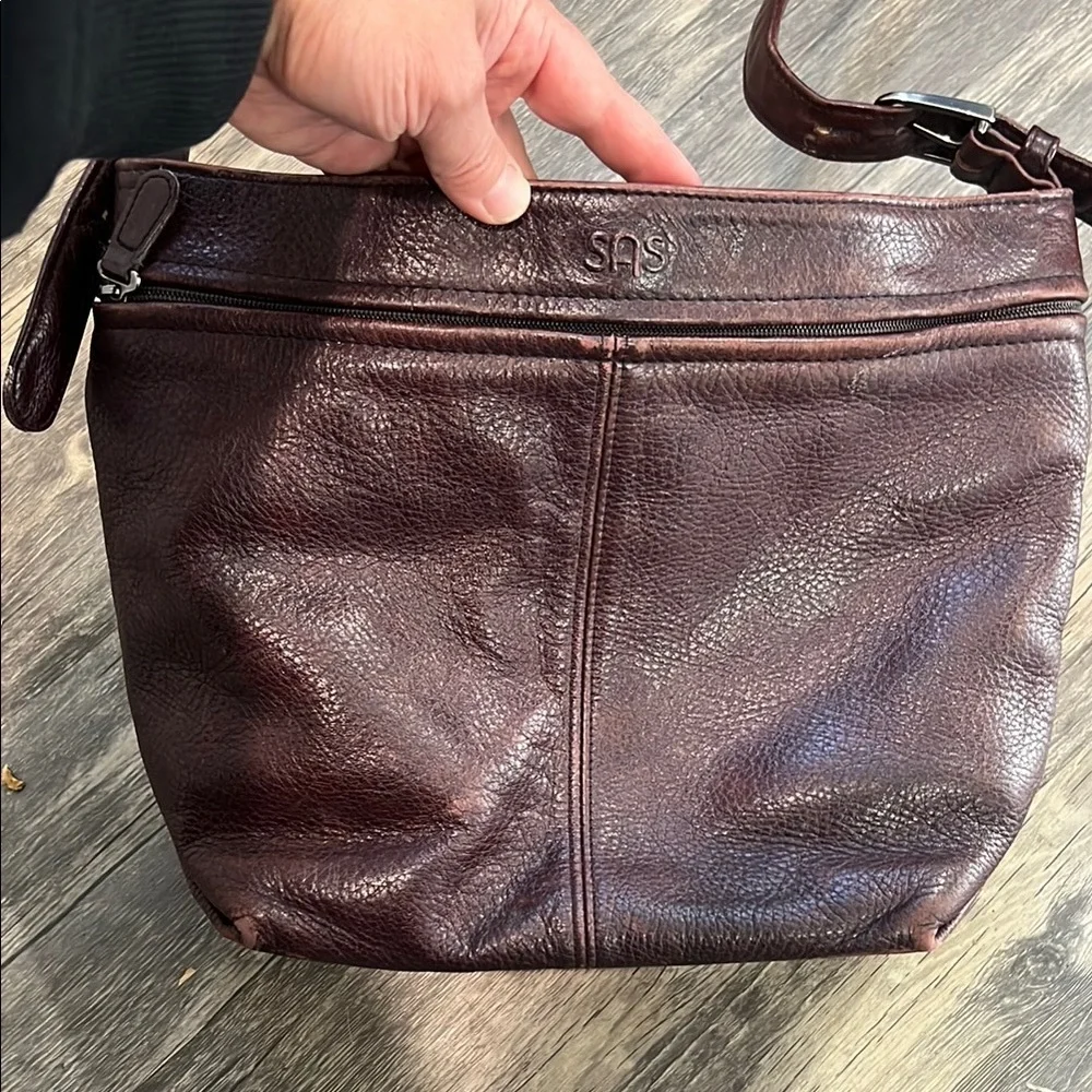 SAS Deep Burgundy Leather Bag